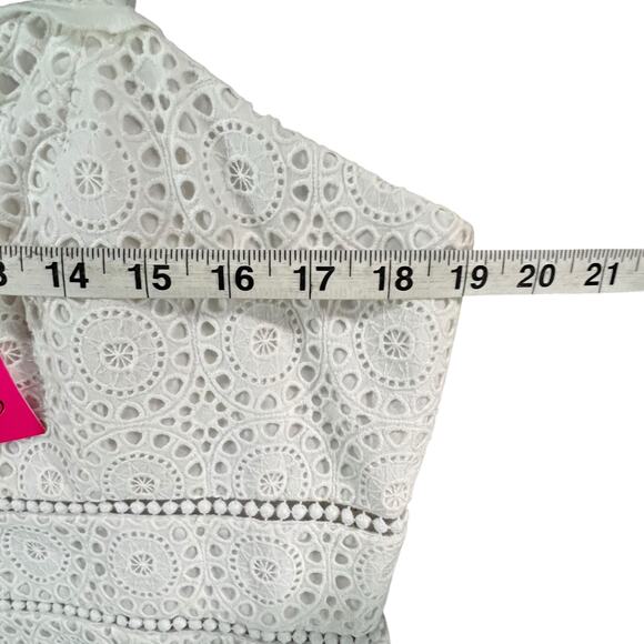 Lilly Pulitzer Dress Womens 16 White Jaida Sand Dollar Eyelet Scallop Hem NWT - Picture 9 of 16